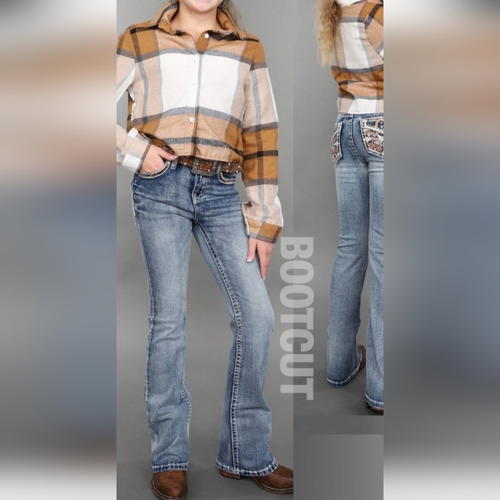 Kids Light Blue Bootcut Jeans